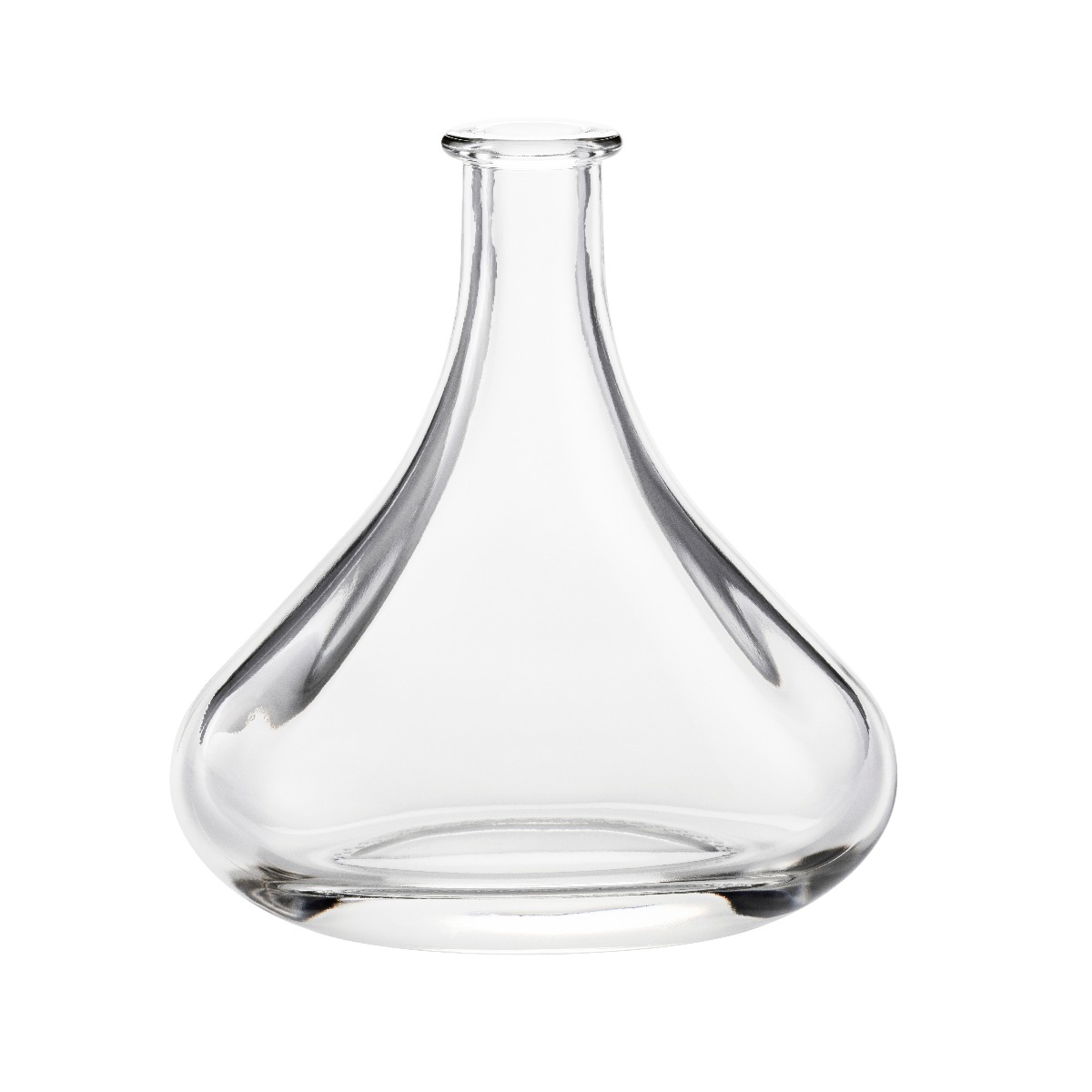 Wide bottom glass vase