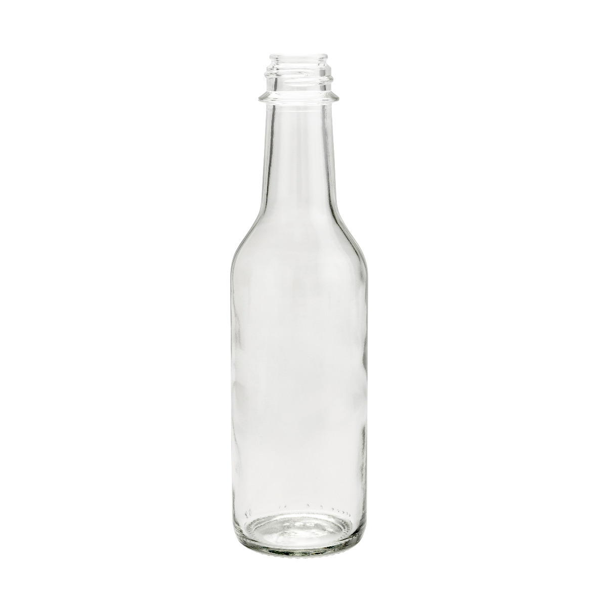 Glass Bottles, 5 oz Clear Glass Hot Sauce Woozy Bottles with Lids