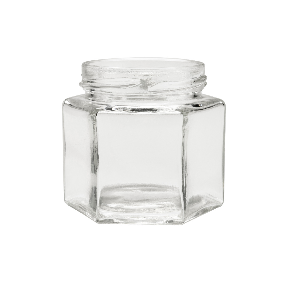 Glass container with screw for lid