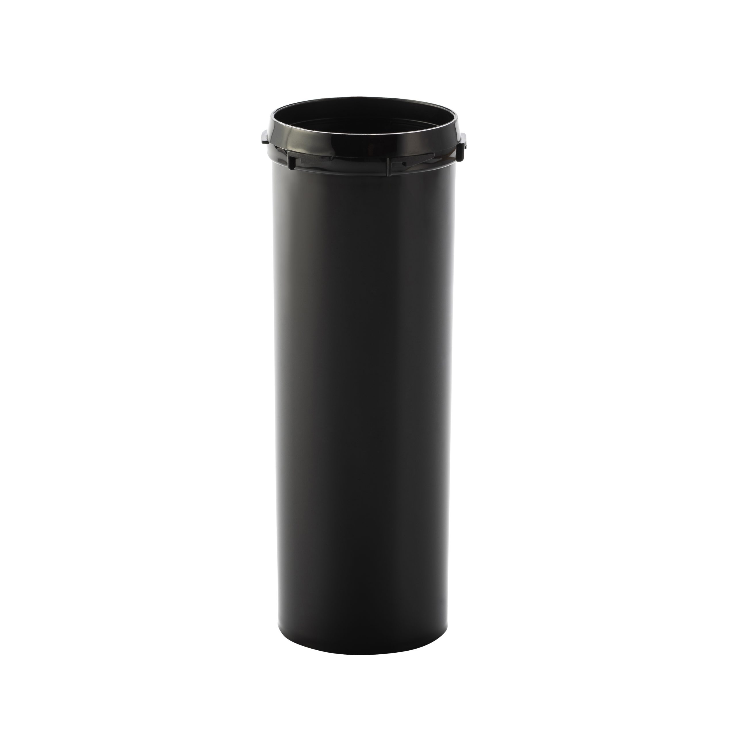 Long thin black container with no lid