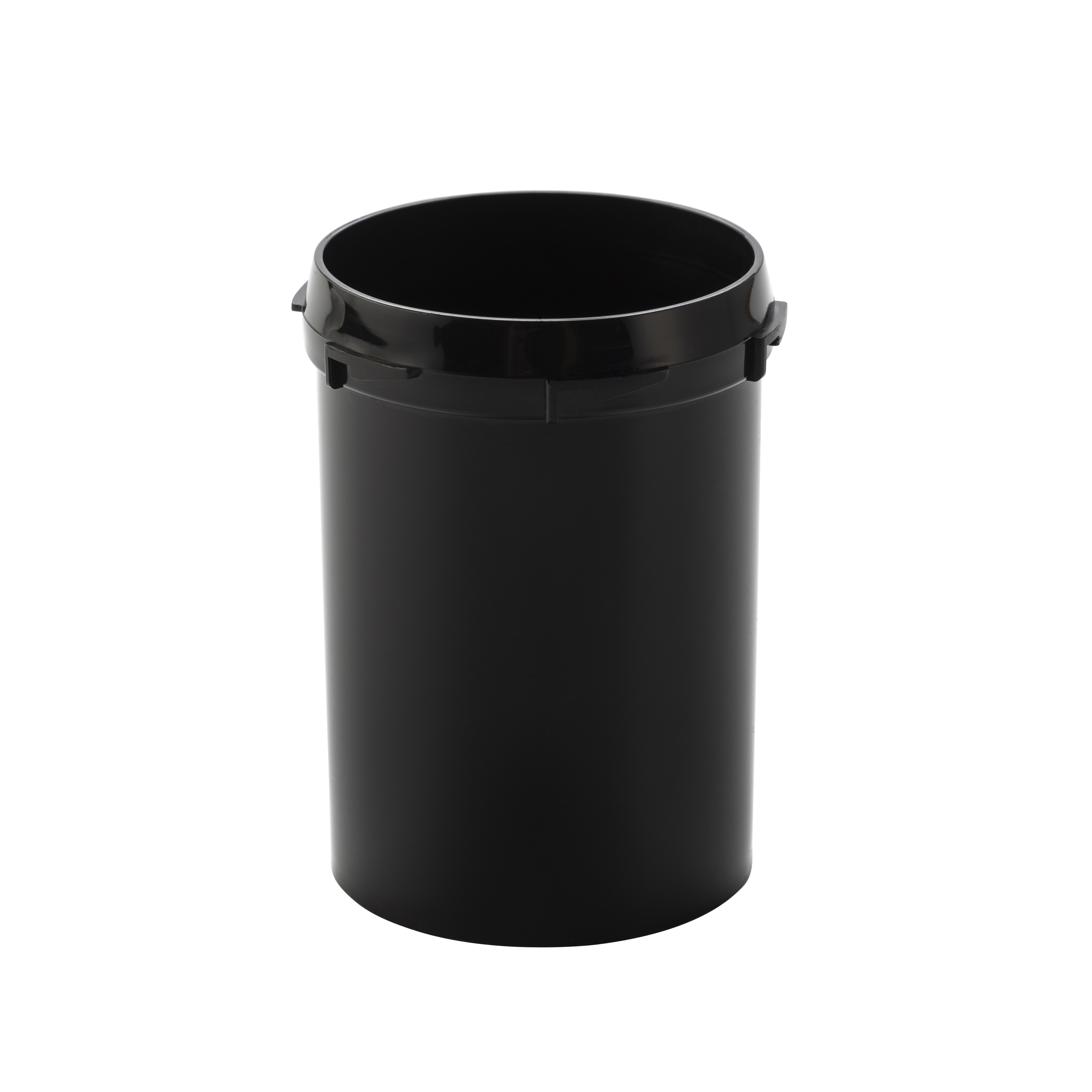 Black container with no lid