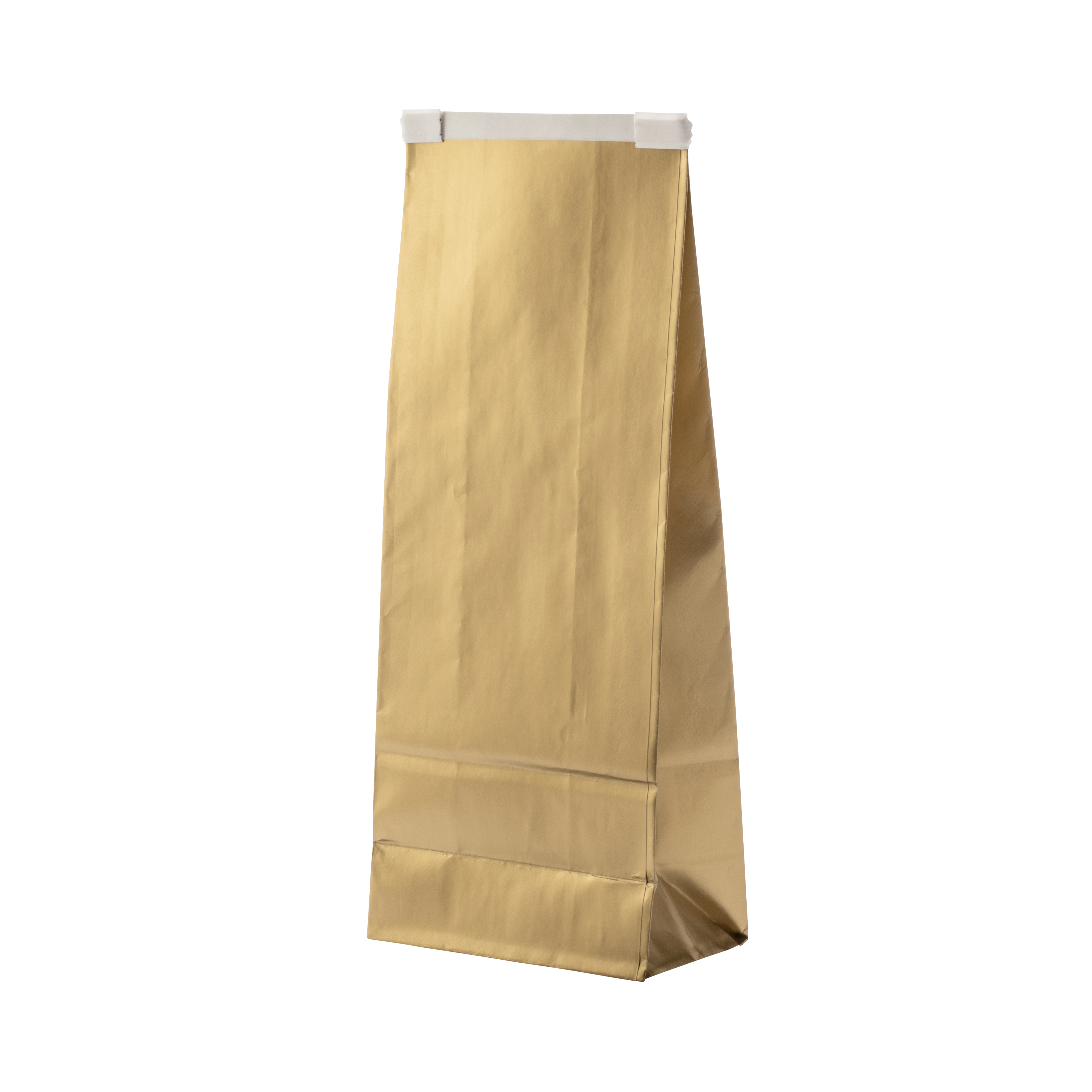 Brown paper bag with sealed top