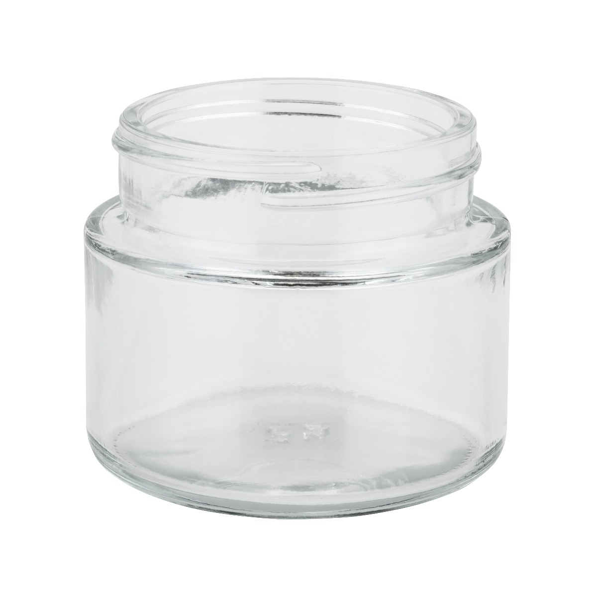 Flint glass straight sided jar