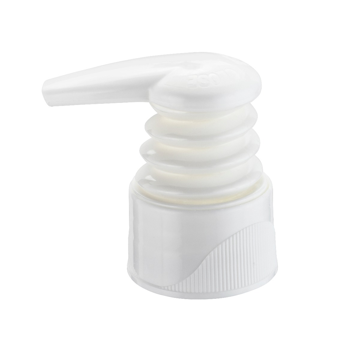 Funnel lid top with press down spray