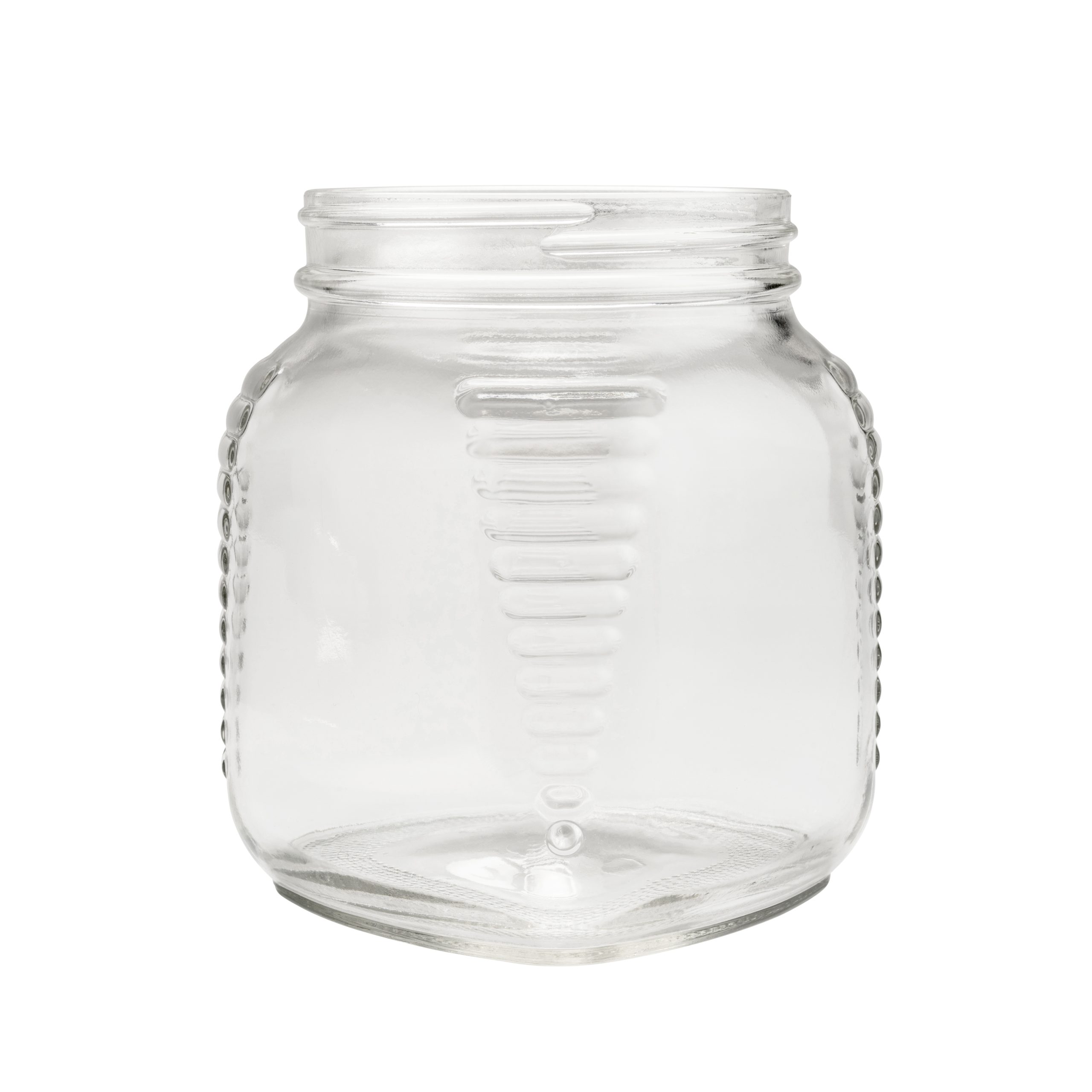 6.4 oz. Clear Glass Hexagonal Jar