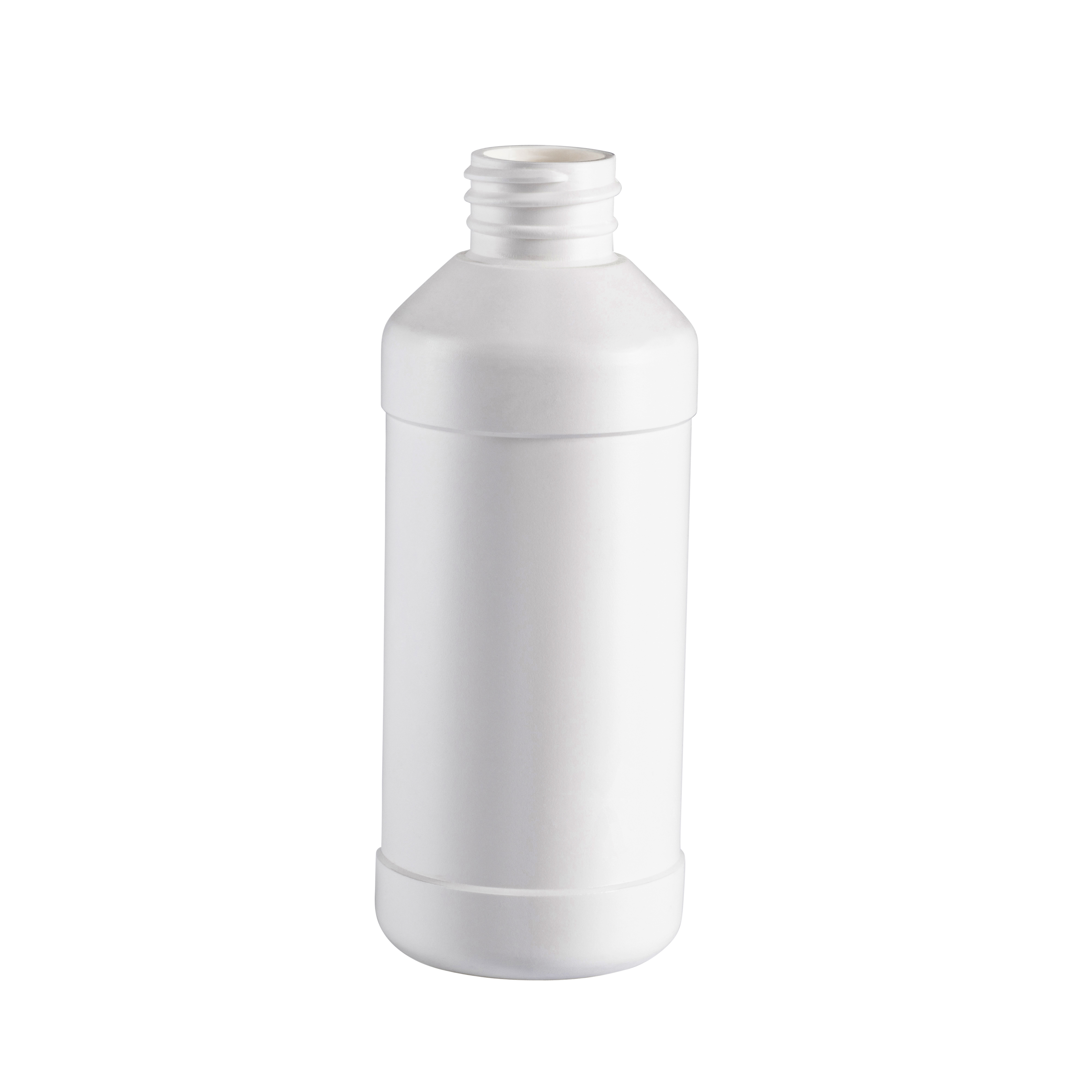 White bottle with screw lid opening
