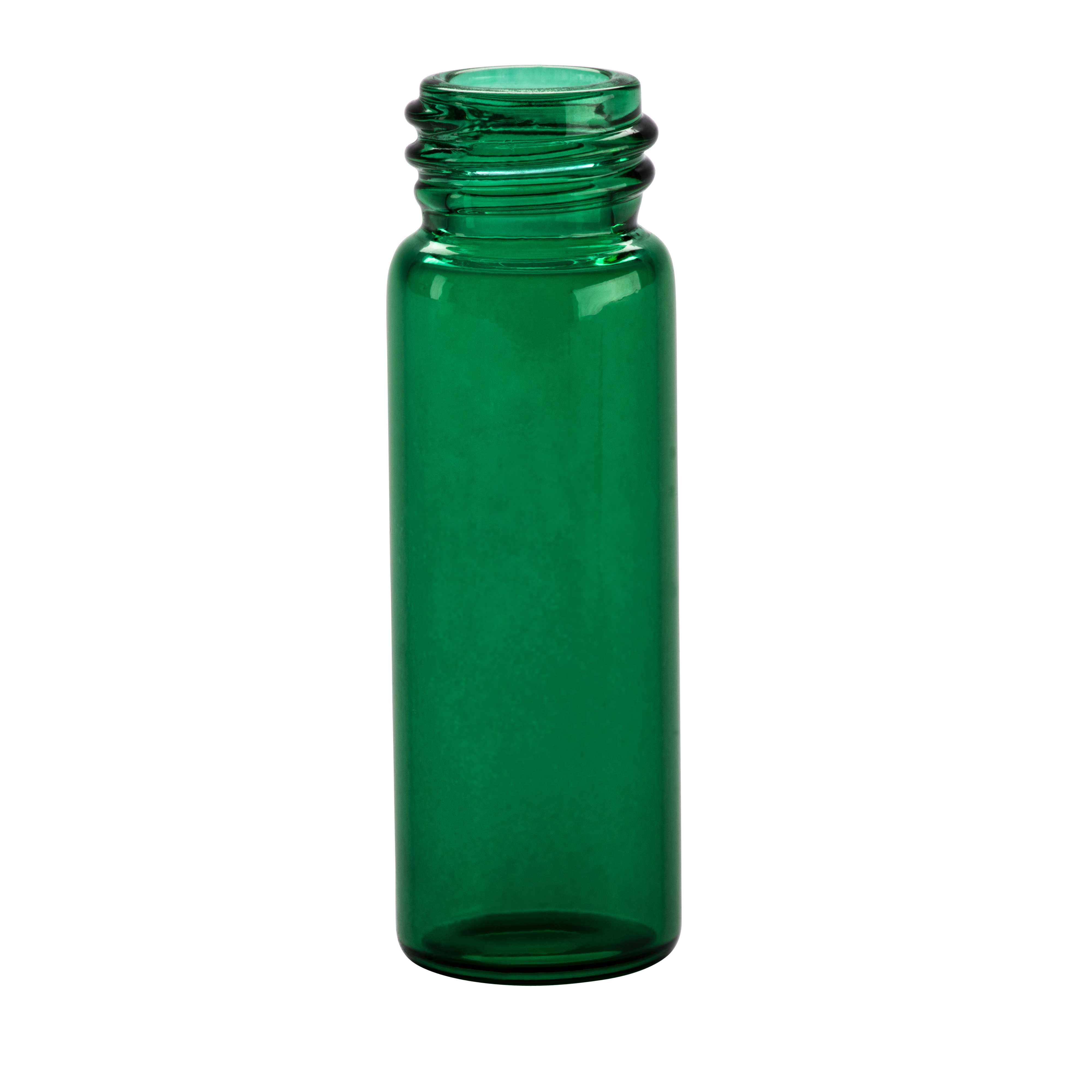 Green colored container with screw top