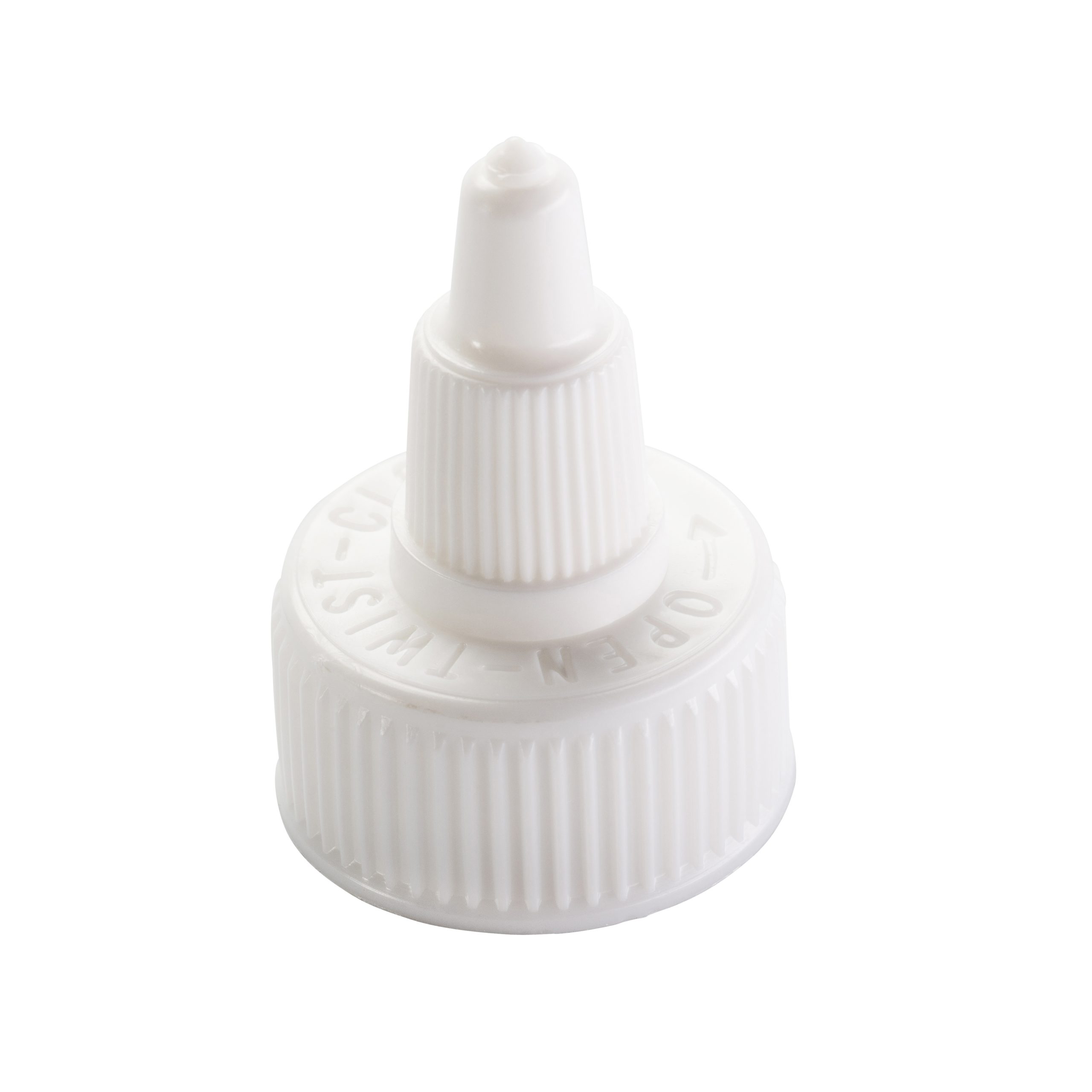 White dropper cap