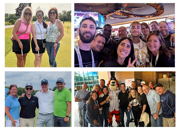MJS Packaging team members go golfing, network with partners, and enjoy team outings.